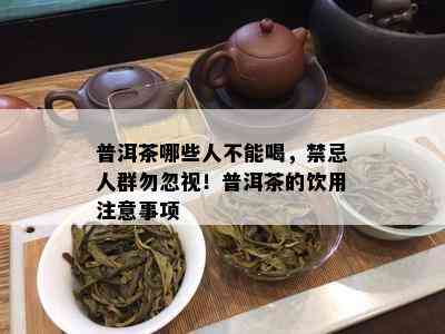 普洱茶哪些人不能喝，禁忌人群勿忽视！普洱茶的饮用注意事项