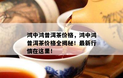 鸿中鸿普洱茶价格，鸿中鸿普洱茶价格全揭秘！最新行情在这里！