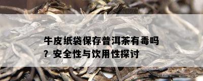 牛皮纸袋保存普洱茶有吗？安全性与饮用性探讨