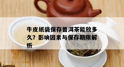 牛皮纸袋保存普洱茶能放多久？作用因素与保存期限解析