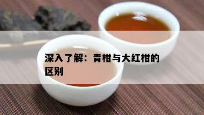 深入熟悉：青柑与大红柑的区别