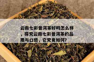 云南七彩普洱茶好吗怎么样，探究云南七彩普洱茶的品质与口感，它究竟如何？