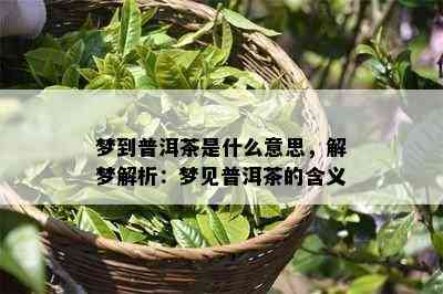 梦到普洱茶是什么意思，解梦解析：梦见普洱茶的含义