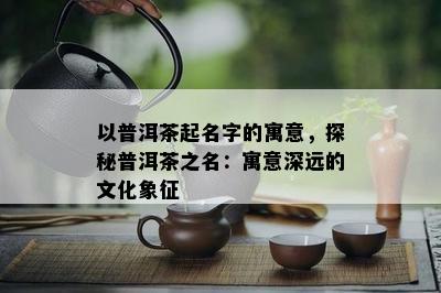 以普洱茶起名字的寓意，探秘普洱茶之名：寓意深远的文化象征