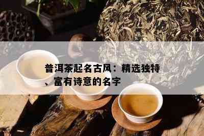 普洱茶起名古风：精选独特、富有诗意的名字