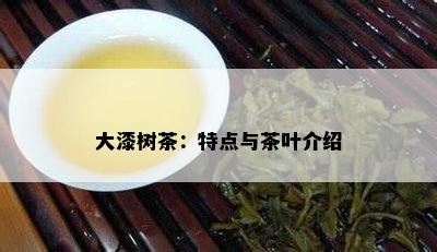 大漆树茶：特点与茶叶介绍