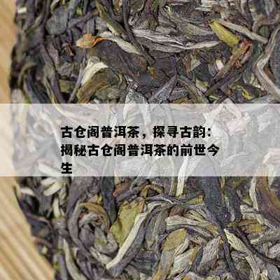 古仓阁普洱茶，探寻古韵：揭秘古仓阁普洱茶的前世今生