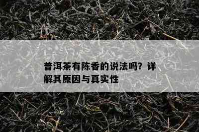 普洱茶有陈香的说法吗？详解其原因与真实性