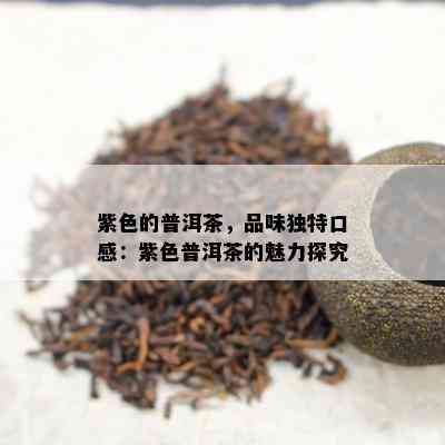 紫色的普洱茶，品味独特口感：紫色普洱茶的魅力探究