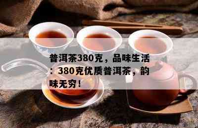 普洱茶380克，品味生活：380克优质普洱茶，韵味无穷！