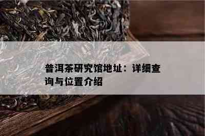 普洱茶研究馆地址：详细查询与位置介绍