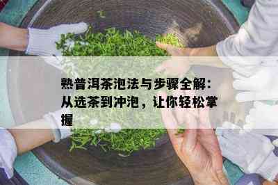 熟普洱茶泡法与步骤全解：从选茶到冲泡，让你轻松掌握