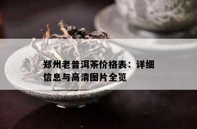 郑州老普洱茶价格表：详细信息与高清图片全览