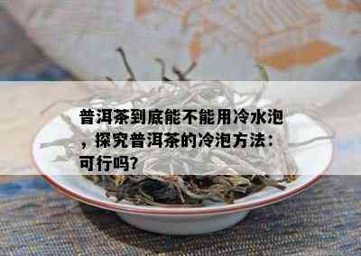 普洱茶到底能不能用冷水泡，探究普洱茶的冷泡方法：可行吗？