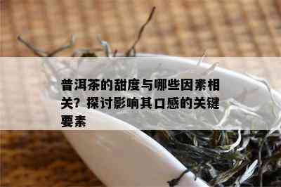 普洱茶的甜度与哪些因素相关？探讨作用其口感的关键要素