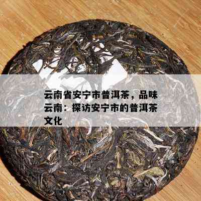 云南省安宁市普洱茶，品味云南：探访安宁市的普洱茶文化