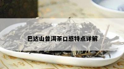 巴达山普洱茶口感特点详解