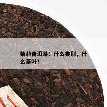 茉莉普洱茶：什么类别，什么茶叶？