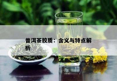 普洱茶胶质：含义与特点解析