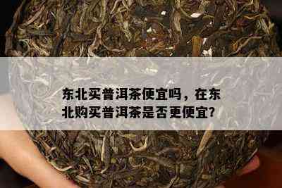 东北买普洱茶便宜吗，在东北购买普洱茶是不是更便宜？