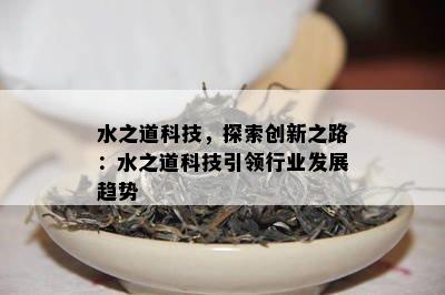 水之道科技，探索创新之路：水之道科技引领行业发展趋势