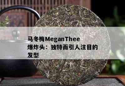 马冬梅MeganThee爆炸头：特别而引人注目的发型