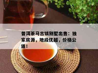 普洱茶马古镇别墅出售：独家房源，地段优越，价格公道！