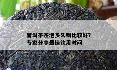 普洱茶茶泡多久喝比较好？专家分享更佳饮用时间