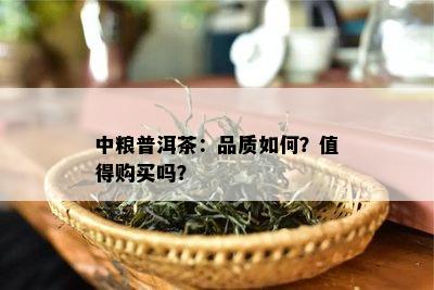 中粮普洱茶：品质怎样？值得购买吗？