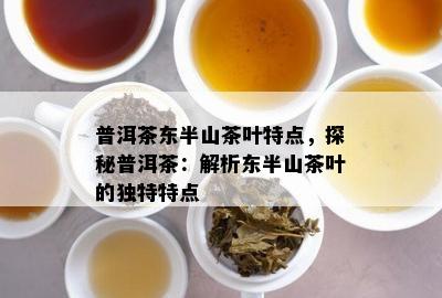 普洱茶东半山茶叶特点，探秘普洱茶：解析东半山茶叶的独特特点