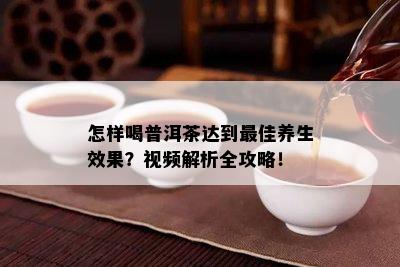 怎样喝普洱茶达到更佳养生效果？视频解析全攻略！