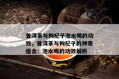 普洱茶与枸杞子泡水喝的功效，普洱茶与枸杞子的神奇组合：泡水喝的功效解析