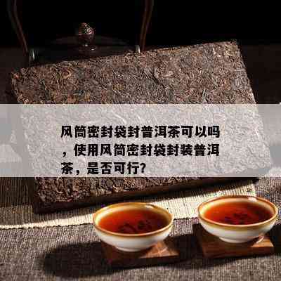 风筒密封袋封普洱茶可以吗，使用风筒密封袋封装普洱茶，是否可行？