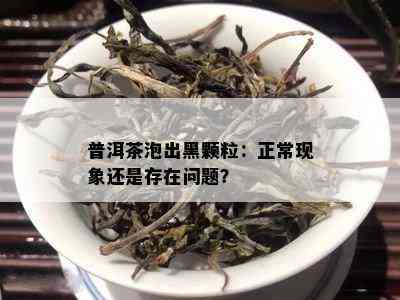 普洱茶泡出黑颗粒：正常现象还是存在疑问？