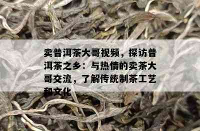 卖普洱茶大哥视频，探访普洱茶之乡：与热情的卖茶大哥交流，熟悉传统制茶工艺和文化