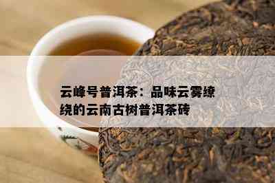 云峰号普洱茶：品味云雾缭绕的云南古树普洱茶砖