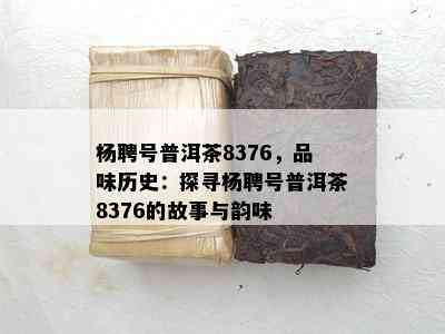 杨聘号普洱茶8376，品味历史：探寻杨聘号普洱茶8376的故事与韵味