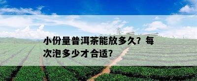 小份量普洱茶能放多久？每次泡多少才合适？