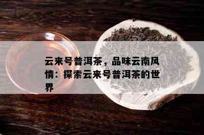 云来号普洱茶，品味云南风情：探索云来号普洱茶的世界