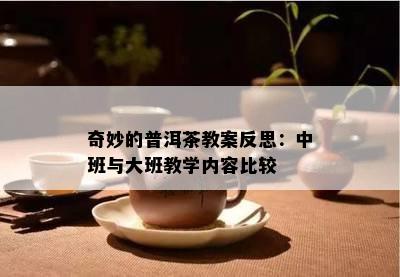 奇妙的普洱茶教案反思：中班与大班教学内容比较