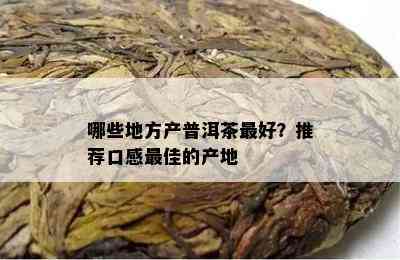 哪些地方产普洱茶更好？推荐口感更佳的产地