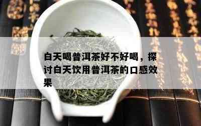 白天喝普洱茶好不好喝，探讨白天饮用普洱茶的口感效果