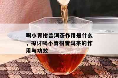 喝小青柑普洱茶作用是什么，探讨喝小青柑普洱茶的作用与功效