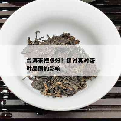 普洱茶梗多好？探讨其对茶叶品质的作用