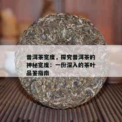 普洱茶宽度，探究普洱茶的神秘宽度：一份深入的茶叶品鉴指南