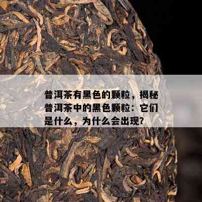 普洱茶有黑色的颗粒，揭秘普洱茶中的黑色颗粒：它们是什么，为什么会出现？