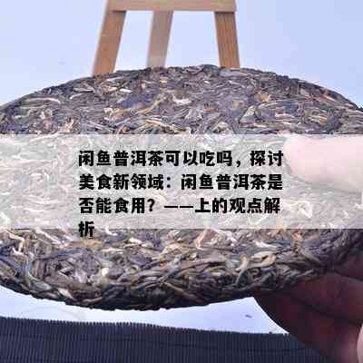 闲普洱茶可以吃吗，探讨美食新领域：闲普洱茶是不是能食用？——上的观点解析