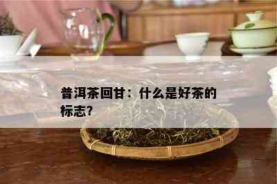 普洱茶回甘：什么是好茶的标志？