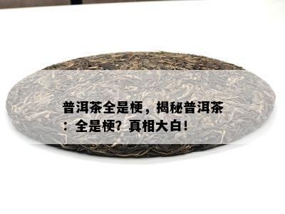 普洱茶全是梗，揭秘普洱茶：全是梗？真相大白！