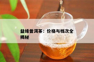 益缘普洱茶：价格与档次全揭秘